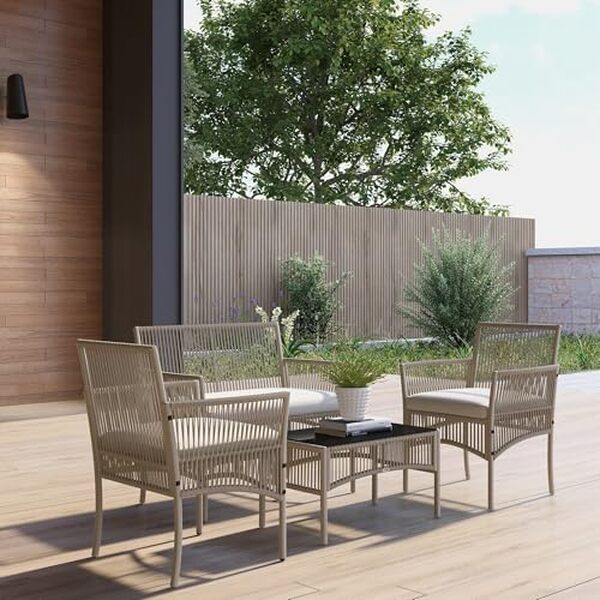 Découvrez tous les détails du set de jardin Outsunny 4 pièces en métal et résine tressée : un test approfondi qui évalue confort, durabilité et style pour votre espace extérieur.