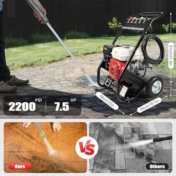 Découvrez comment le nettoyeur haute pression 7, 5 HP allie polyvalence et puissance pour répondre à tous vos besoins de nettoyage extérieur.