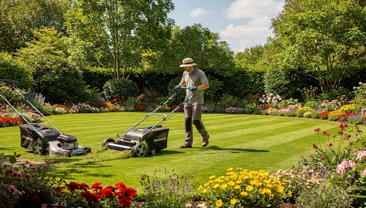 Entretenir la pelouse : tonte et scarification