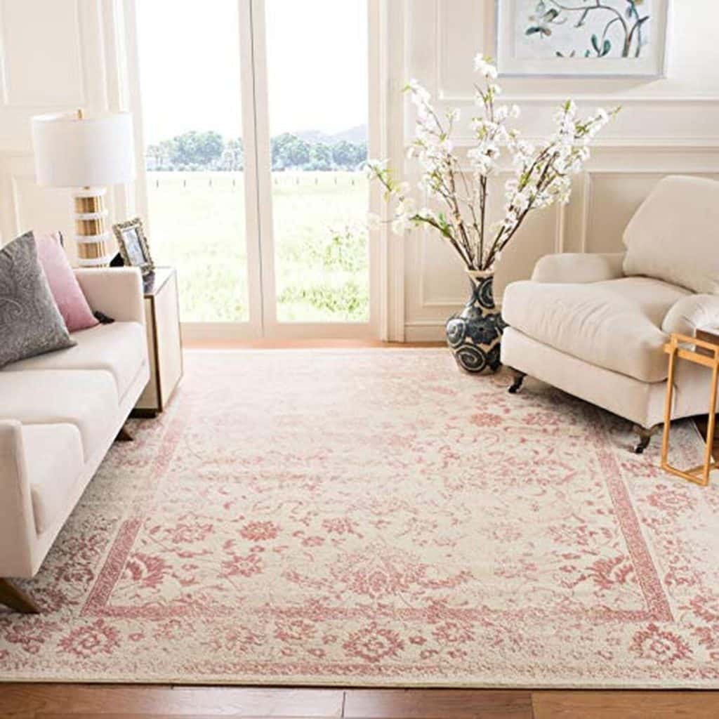 Avis sur le tapis Safavieh Adirondack ivoire et rose 270 x 360 cm