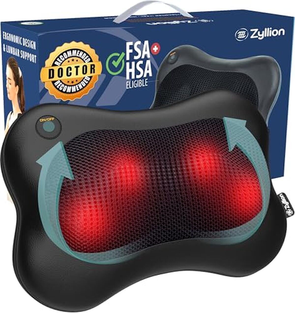 Test du massage shiatsu Zyllion ZMA-13RB-BK sans fil 3D chauffant
