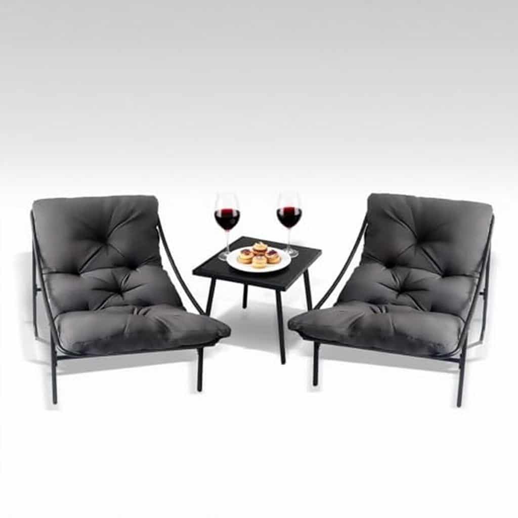 Test ensemble salon de jardin 3 pièces coussins amovibles