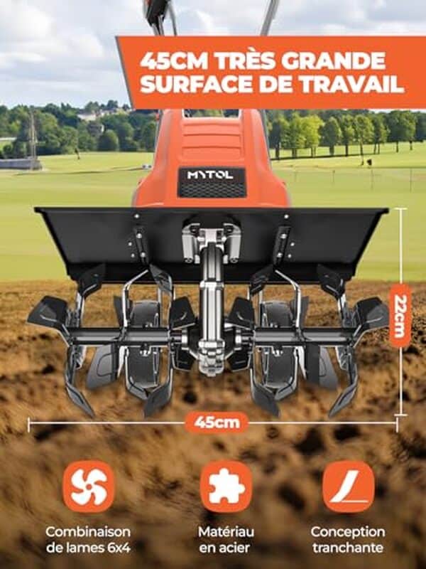 Découvrez notre test détaillé de la motobineuse électrique MYTOL 1500W : puissance, sécurité et efficacité pour préparer votre jardin. 