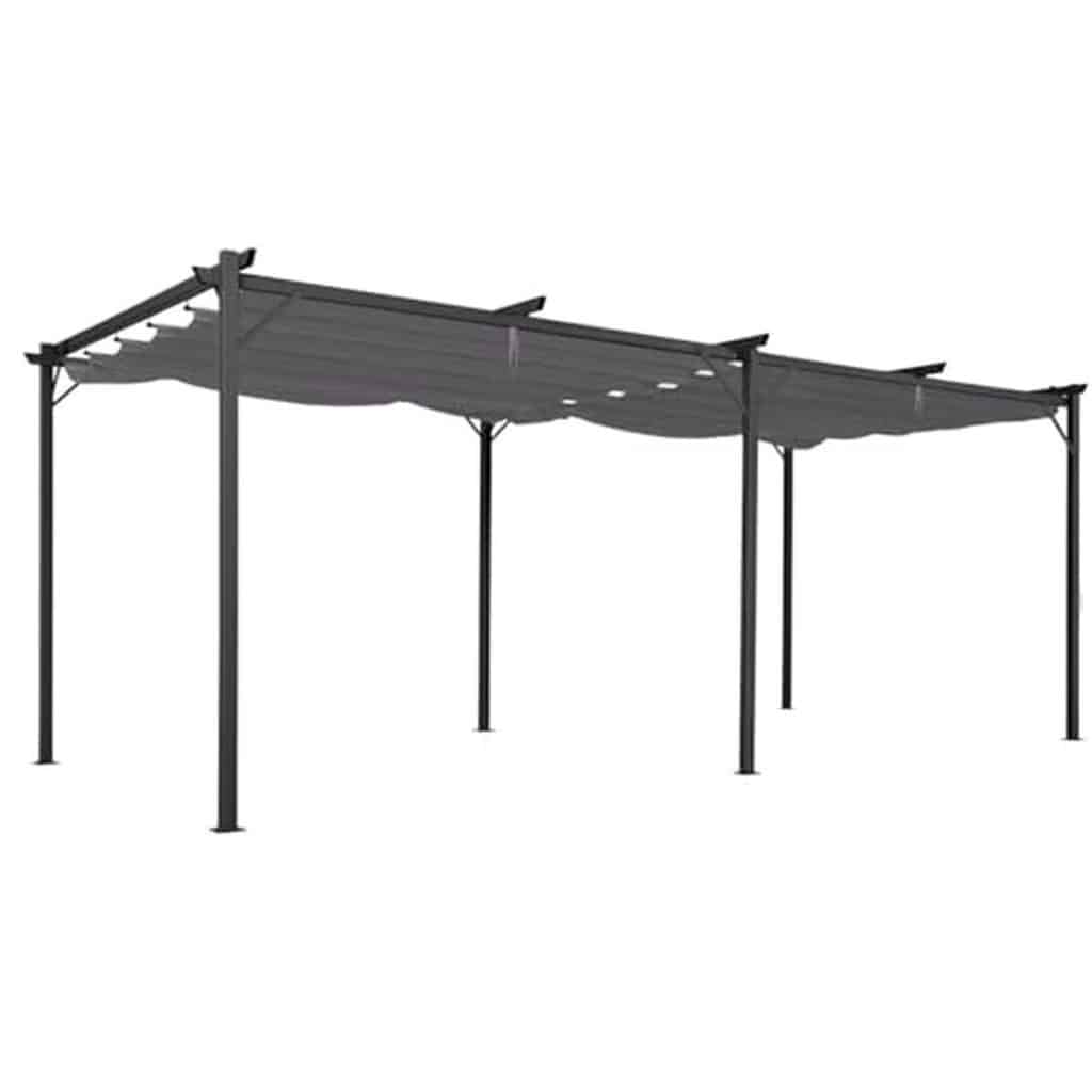 Test de la pergola IDMarket toit rétractable 3x6 m anthracite