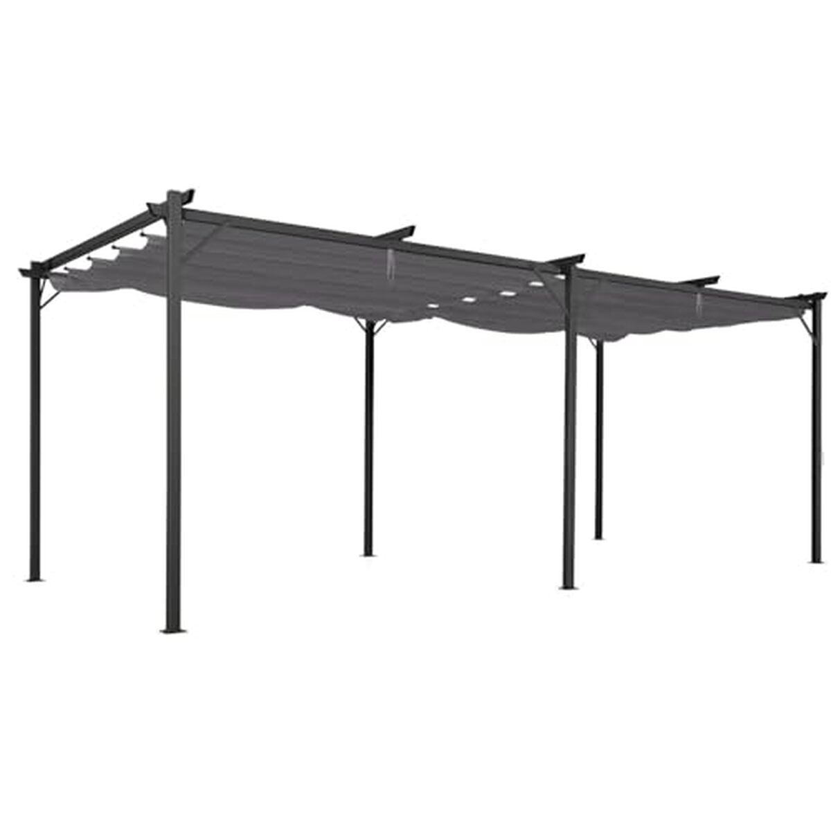 Test de la pergola IDMarket toit rétractable 3x6 m anthracite