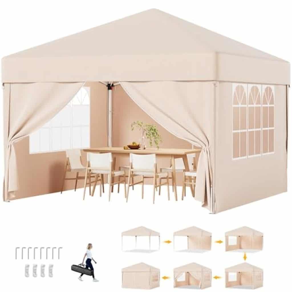 Test de la tonnelle pliante Devoko 3x3M : idéale pour jardin et fête