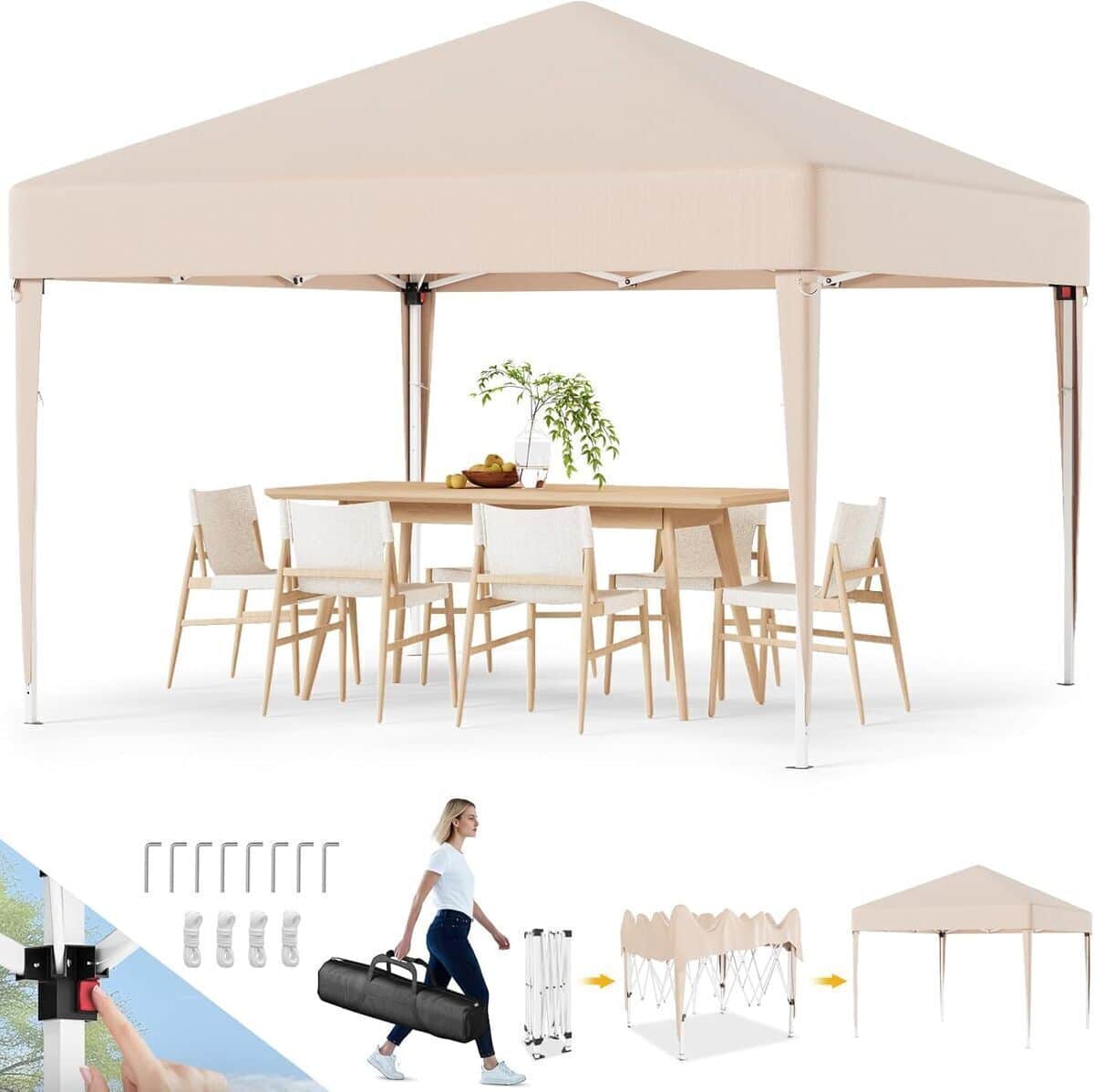 Test de la tonnelle pliante Devoko 3x6M : protection UV et polyvalence