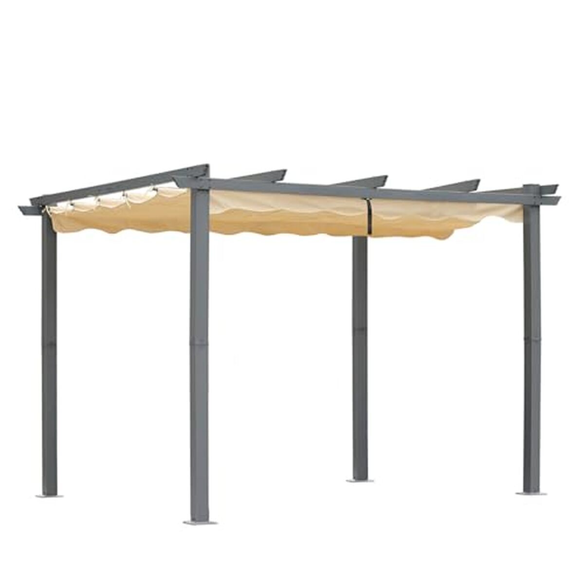 Test : pergola Angel Living en aluminium, toit rétractable et tissu imperméable