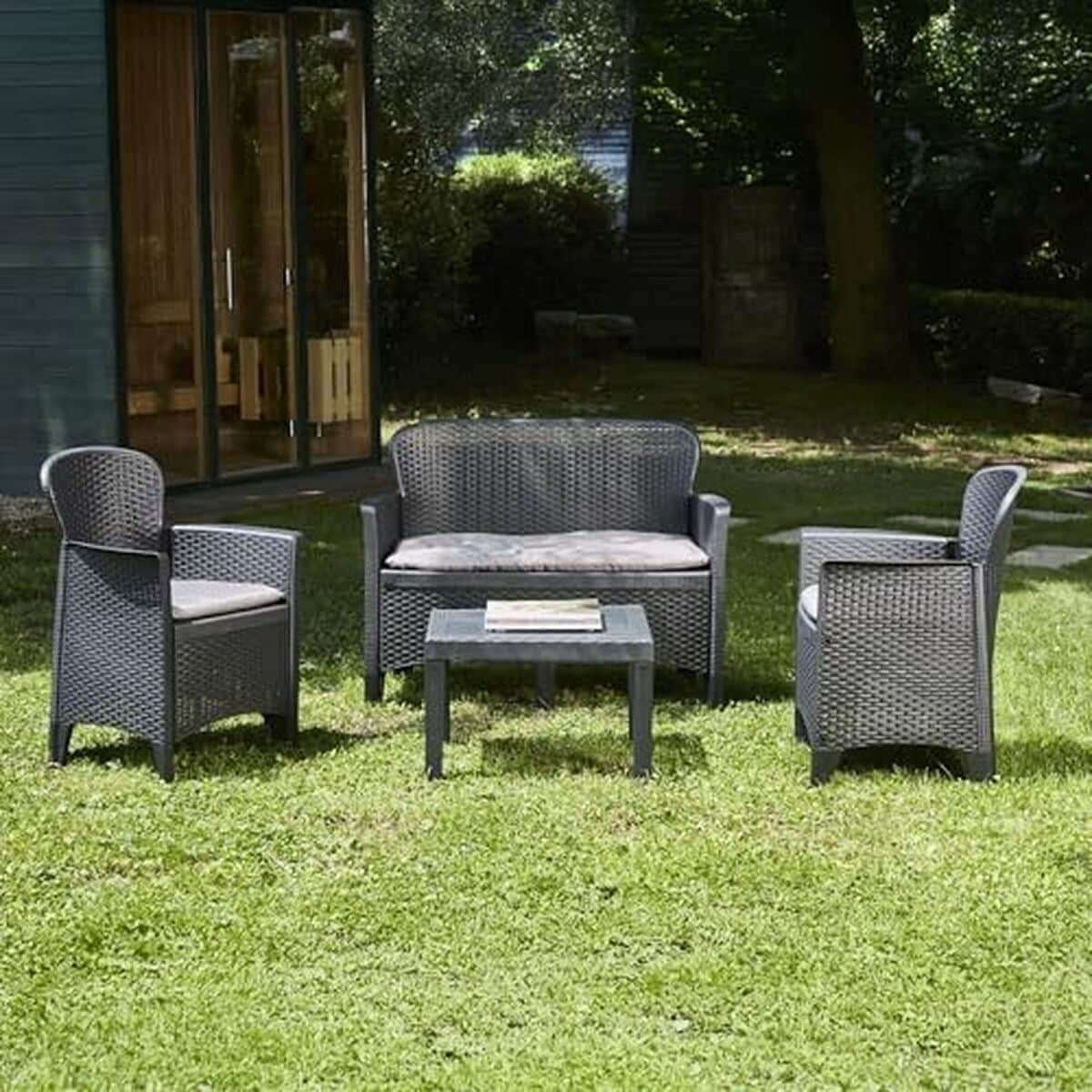 Test : salon de jardin Dmora Ostuni en rotin anthracite