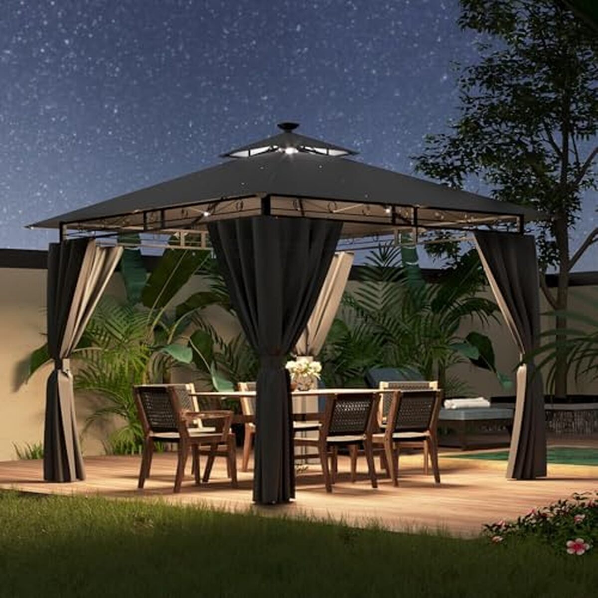 Test : tonnelle imperméable Devoko 3x3m pour jardin