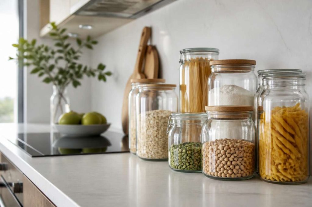 Le grand retour du bocal en verre dans les cuisines bien pensées